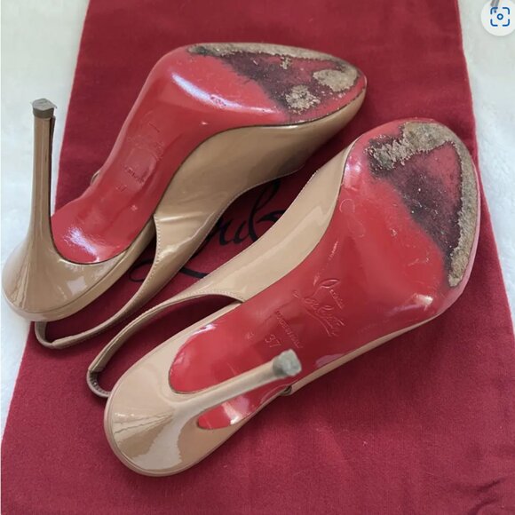 Aic Christian Louboutin Horatio Patent leather red bottom heels 7 - Picture 6 of 11